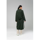 Пальто-халат на пуговицах Green Striped (Зеленый)