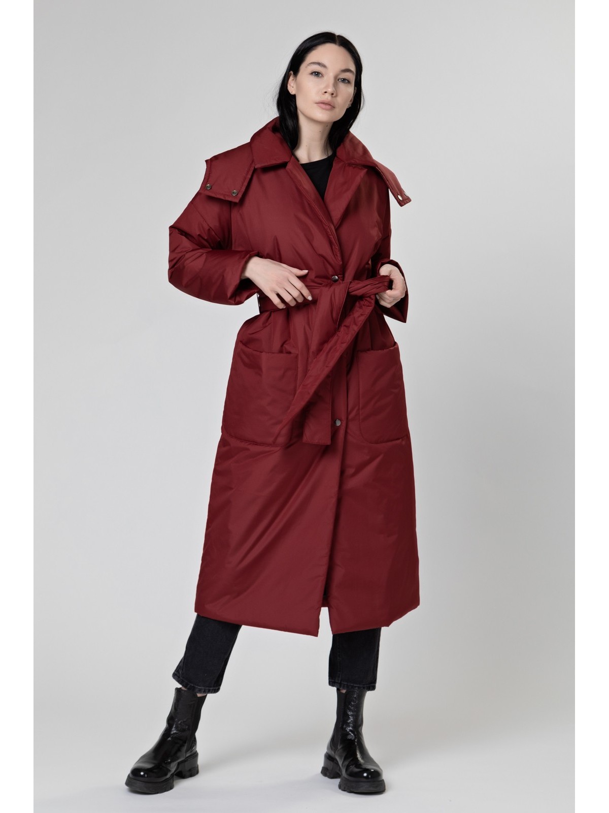 Пальто из плащевой ткани Bordo (Бордовый)