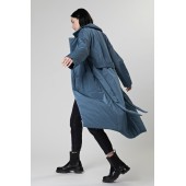 Пальто из плащевой ткани Grey blue (Серо-голубой)
