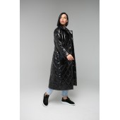 Пальто из плащевой ткани Moncly Black (Лакированный черный)