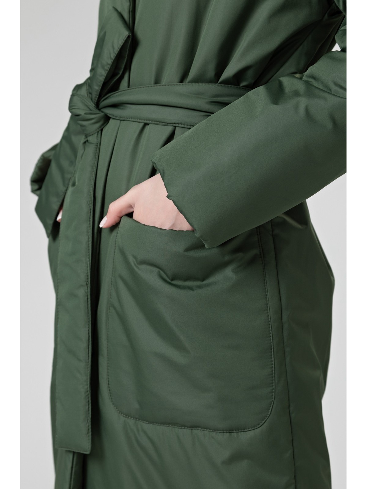 Пальто из плащевой ткани Riffle Green (Хаки)