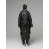 Пальто из плащевой ткани (стеганное) Black (Черный)