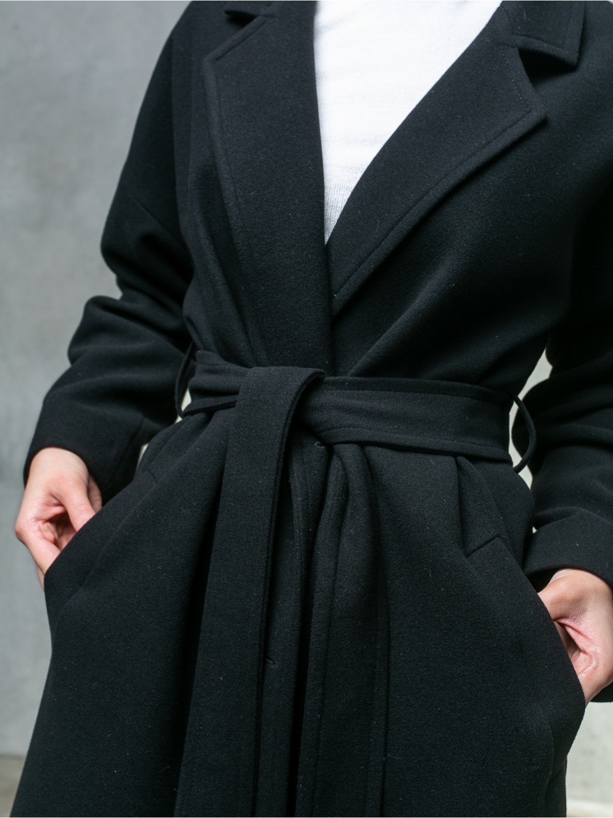 Пальто однобортное Black (Черный)
