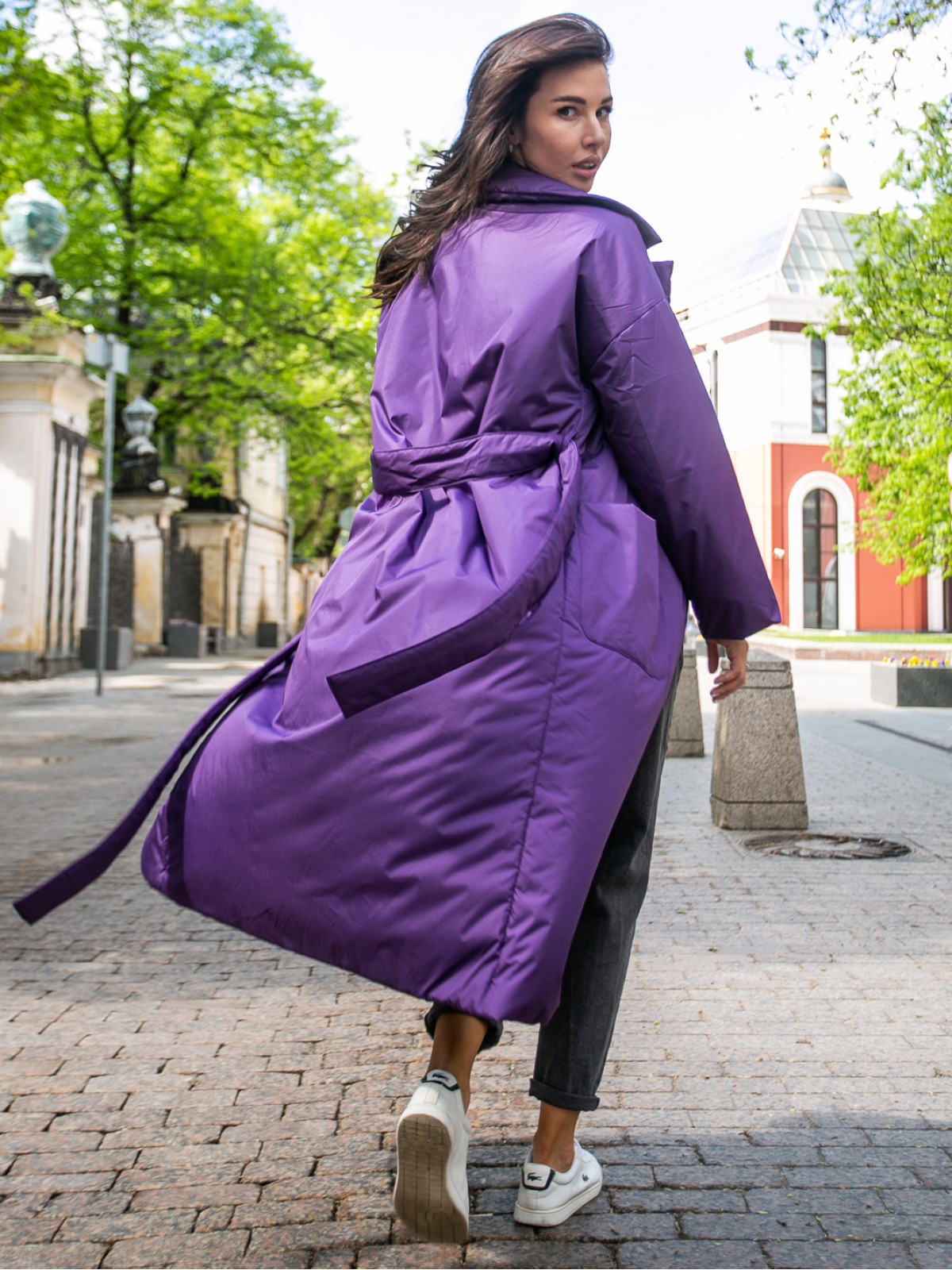Пальто из плащевой ткани Dark Lilac (фиолетовый)