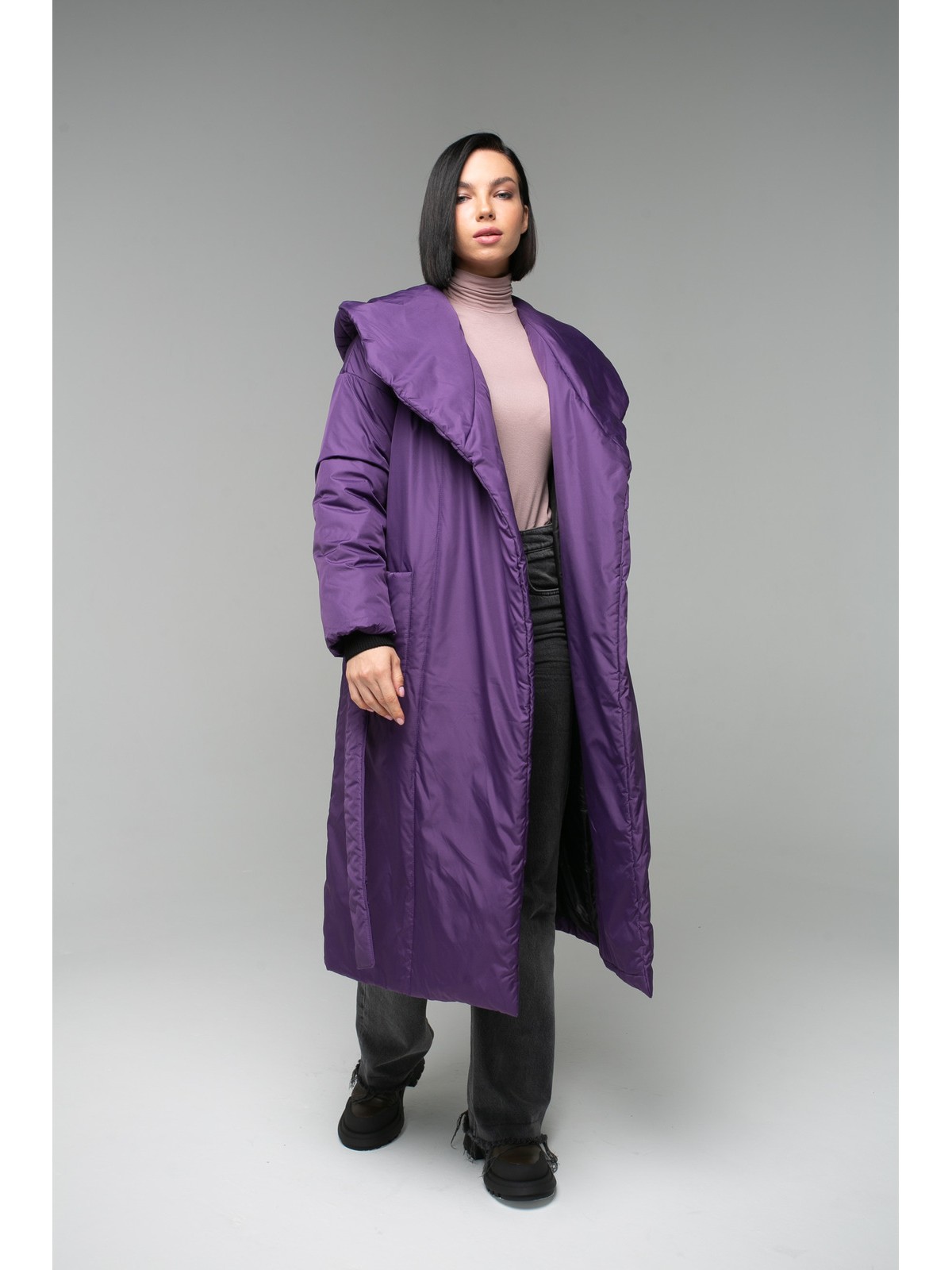 Пуховик-одеяло c капюшоном Dark Lilac (Фиолетовый)