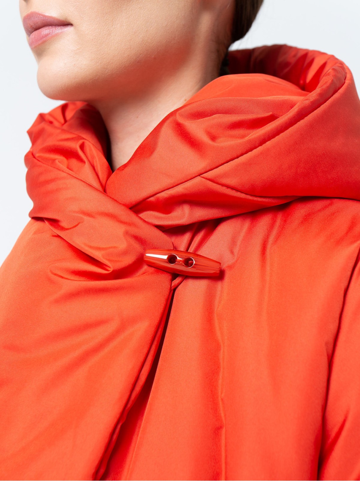 Пуховик-одеяло c капюшоном Mandarin Red (Оранжевый)