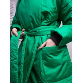 Пуховик-одеяло с английским воротником Greeny (Ярко-зеленый)
