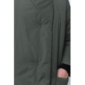Пуховик-одеяло с английским воротником Swamp (Серо-зеленый)